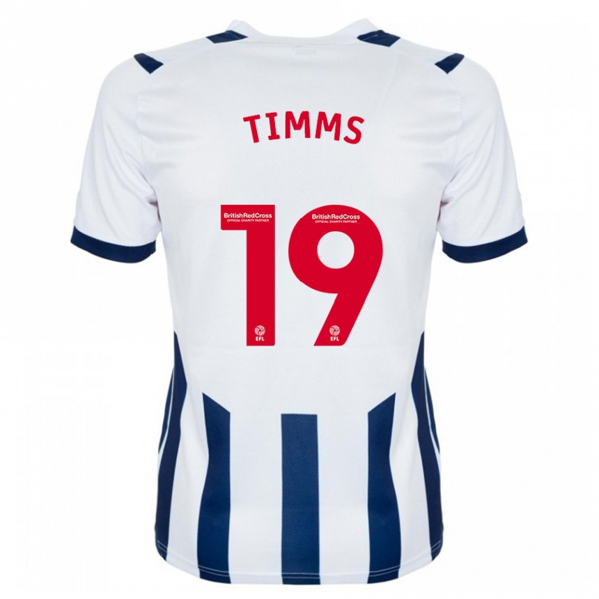 Kids Football Maria Timms #19 White Home Jersey 2023/24 T-Shirt Canada