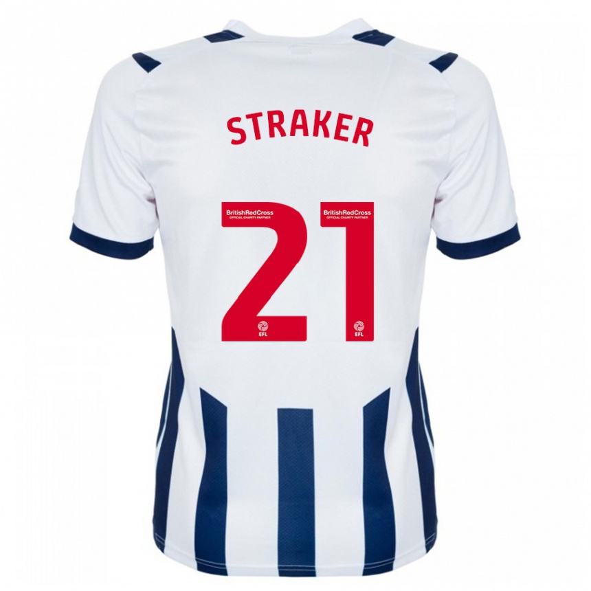 Enfant Football Maillot Jannelle Straker #21 Blanc Tenues Domicile 2023/24 Canada