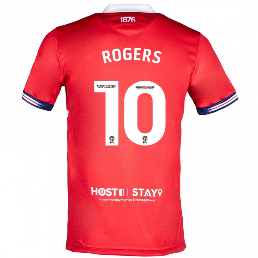 Kids Football Morgan Rogers #10 Red Home Jersey 2023/24 T-Shirt Canada