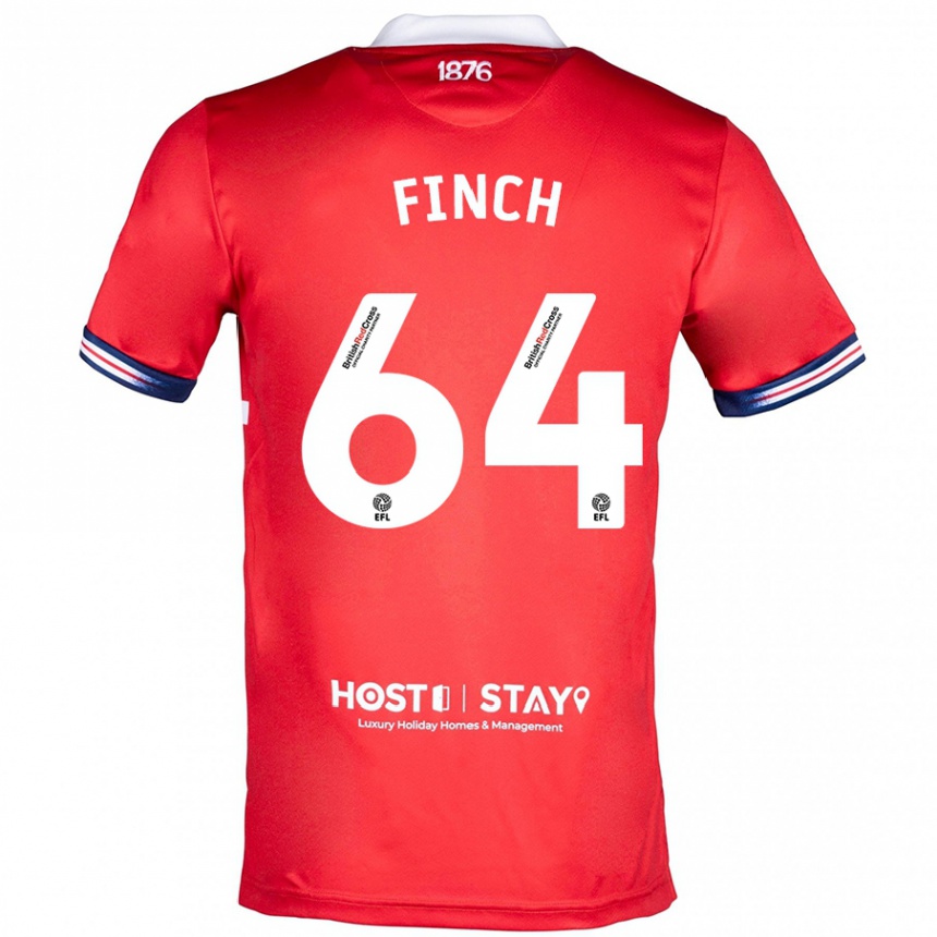 Enfant Football Maillot Sonny Finch #64 Rouge Tenues Domicile 2023/24 Canada