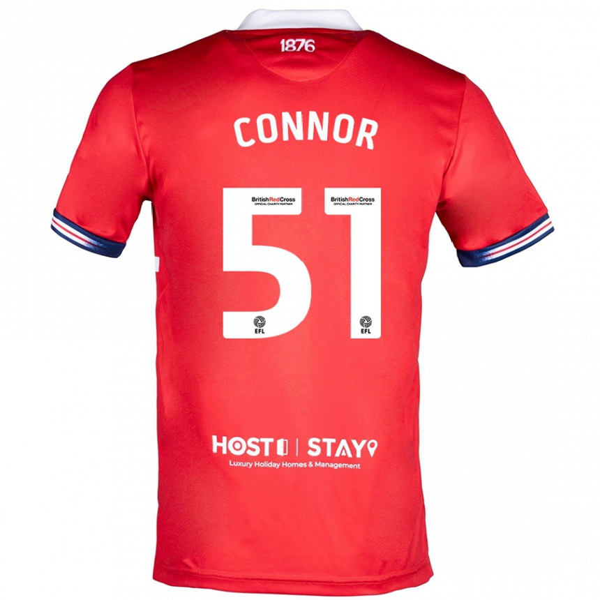 Kids Football Shea Connor #51 Red Home Jersey 2023/24 T-Shirt Canada