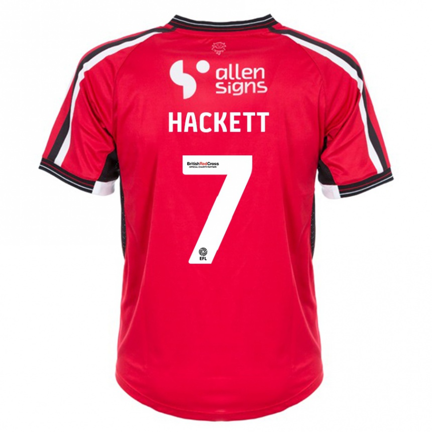 Enfant Football Maillot Reeco Hackett #7 Rouge Tenues Domicile 2023/24 Canada