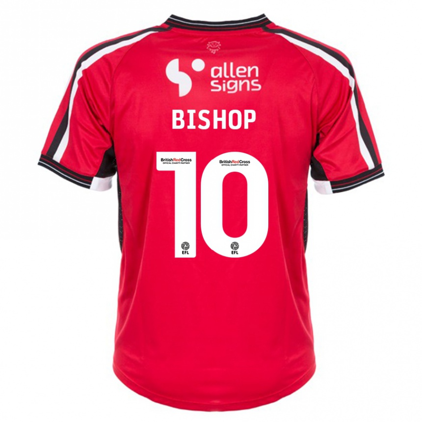 Kids Football Teddy Bishop #10 Red Home Jersey 2023/24 T-Shirt Canada