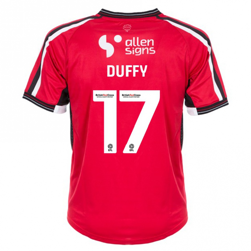 Enfant Football Maillot Dylan Duffy #17 Rouge Tenues Domicile 2023/24 Canada