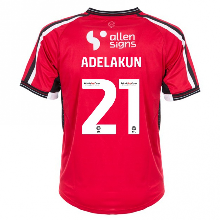 Kids Football Hakeeb Adelakun #21 Red Home Jersey 2023/24 T-Shirt Canada