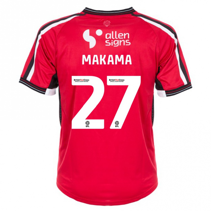 Kids Football Jovon Makama #27 Red Home Jersey 2023/24 T-Shirt Canada