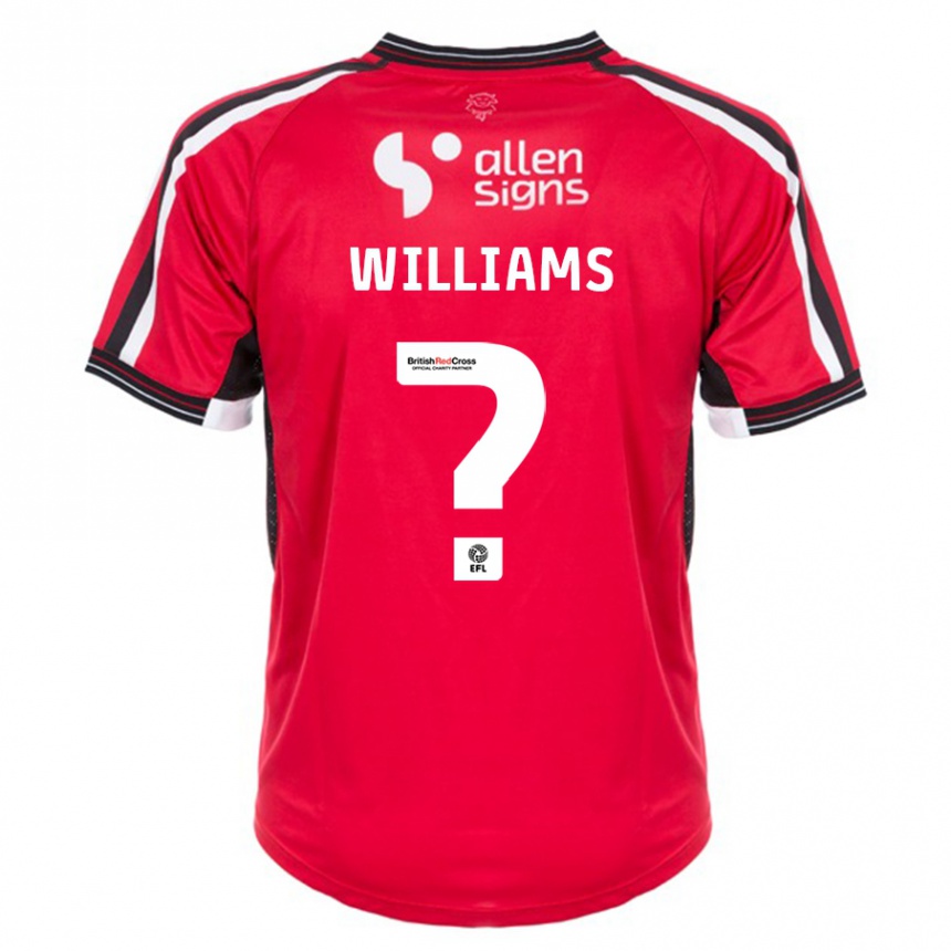 Kids Football Katie Williams #0 Red Home Jersey 2023/24 T-Shirt Canada