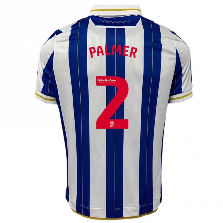 Kids Football Liam Palmer #2 Blue White Home Jersey 2023/24 T-Shirt Canada