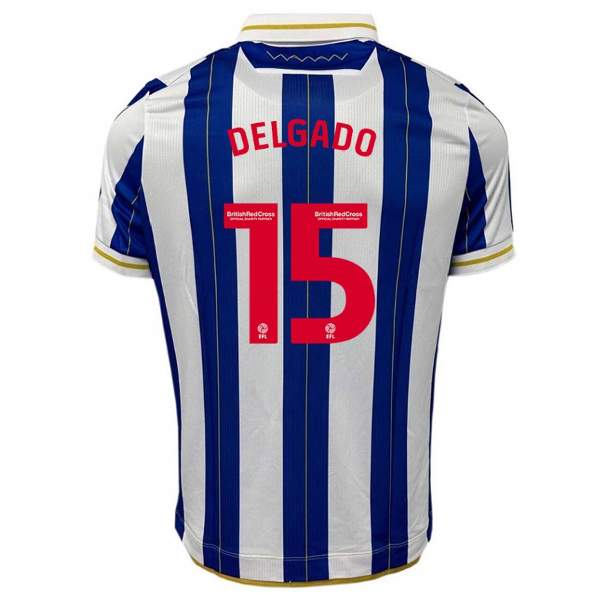 Enfant Football Maillot Juan Delgado #15 Bleu Blanc Tenues Domicile 2023/24 Canada