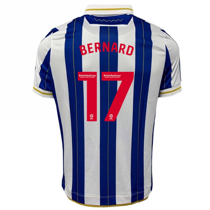 Kids Football Di'shon Bernard #17 Blue White Home Jersey 2023/24 T-Shirt Canada