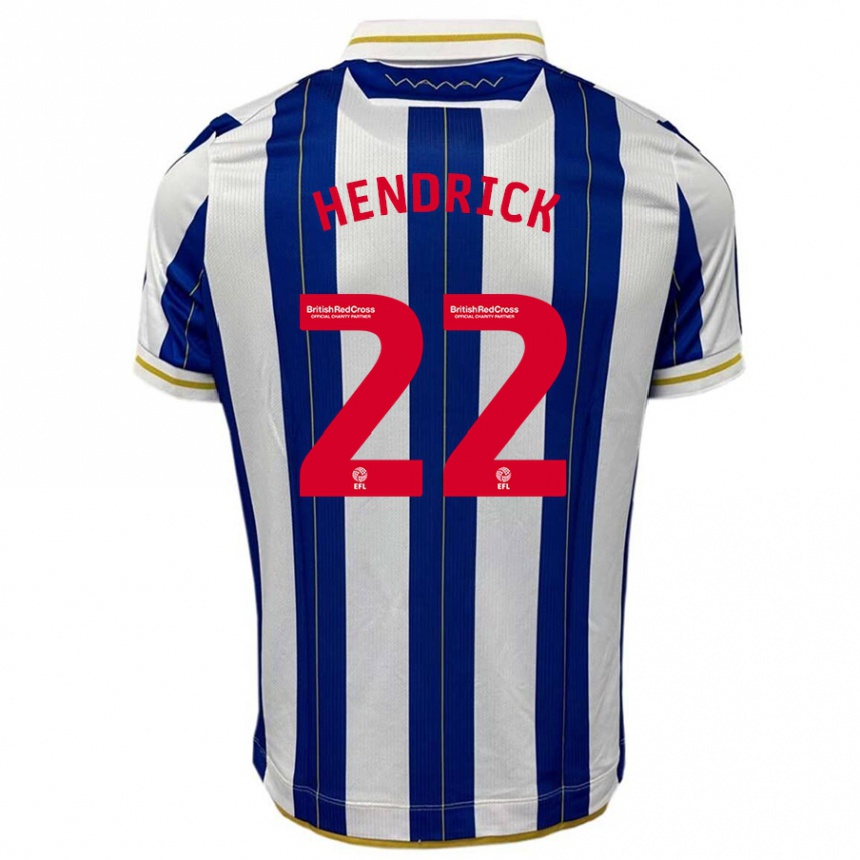 Kids Football Jeff Hendrick #22 Blue White Home Jersey 2023/24 T-Shirt Canada