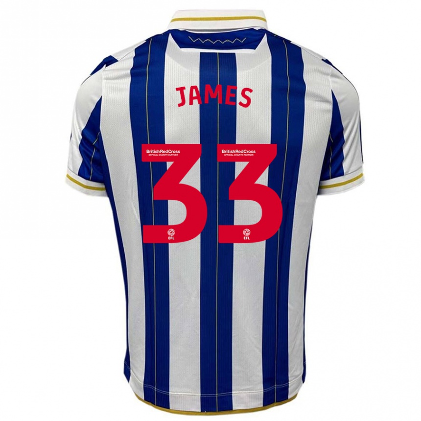 Enfant Football Maillot Reece James #33 Bleu Blanc Tenues Domicile 2023/24 Canada