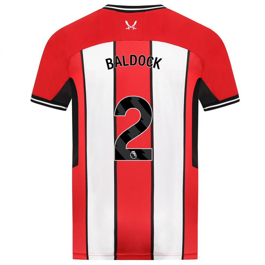 Enfant Football Maillot George Baldock #2 Rouge Tenues Domicile 2023/24 Canada