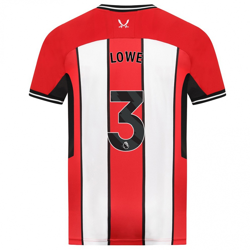 Enfant Football Maillot Max Lowe #3 Rouge Tenues Domicile 2023/24 Canada