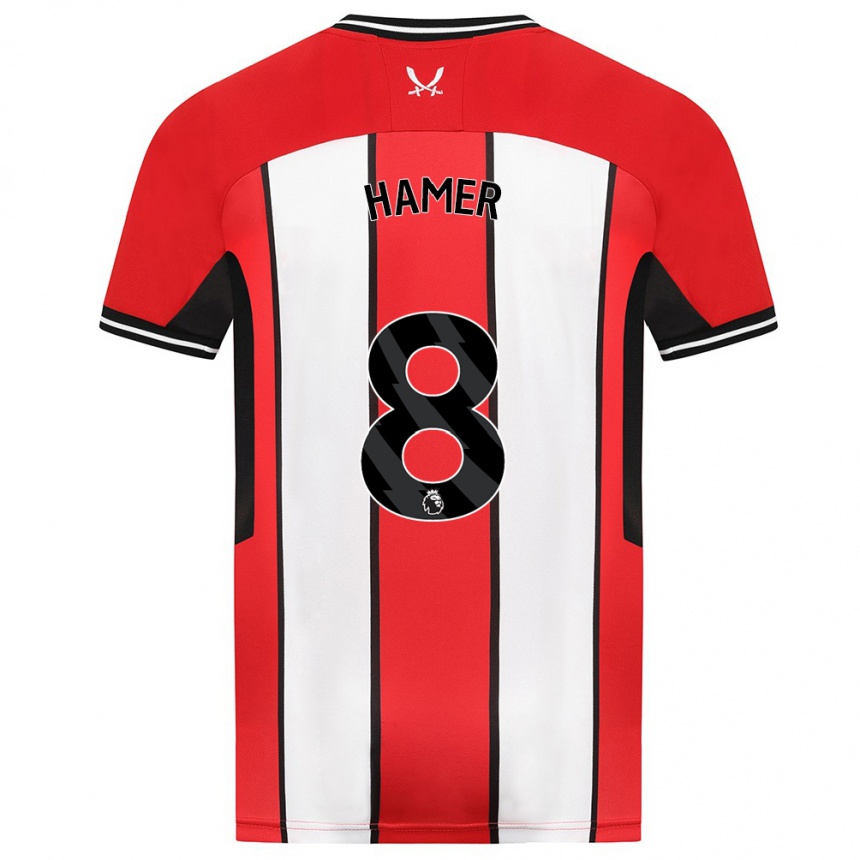 Kids Football Gustavo Hamer #8 Red Home Jersey 2023/24 T-Shirt Canada