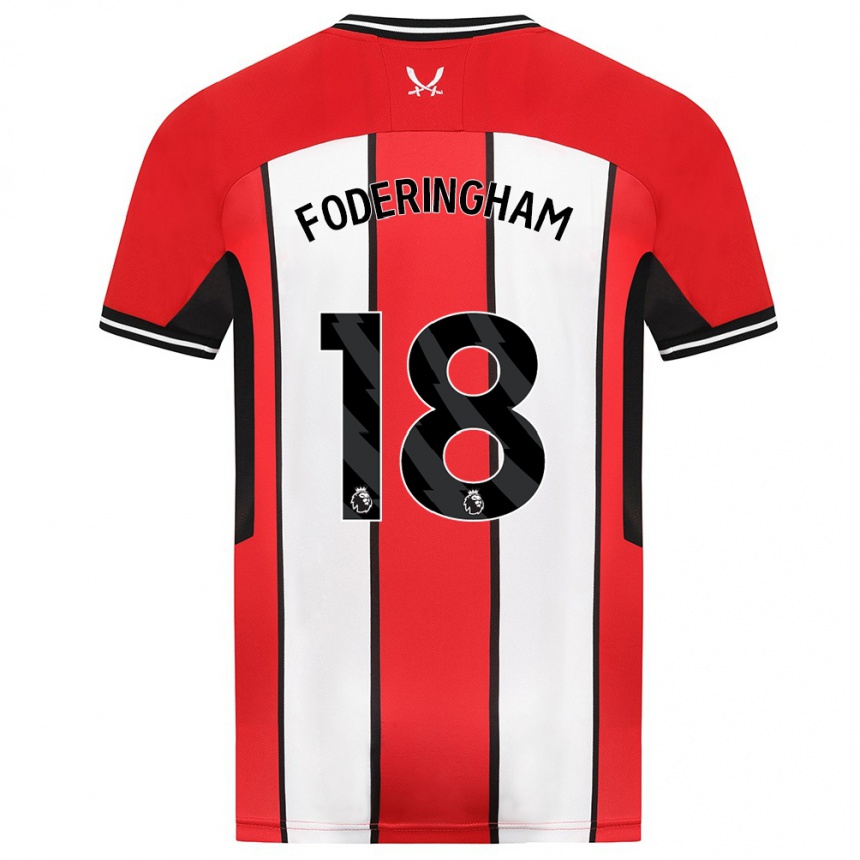 Kids Football Wes Foderingham #18 Red Home Jersey 2023/24 T-Shirt Canada