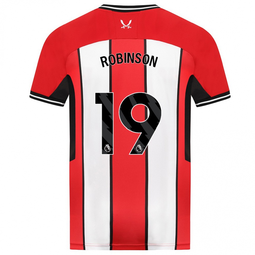 Kids Football Jack Robinson #19 Red Home Jersey 2023/24 T-Shirt Canada