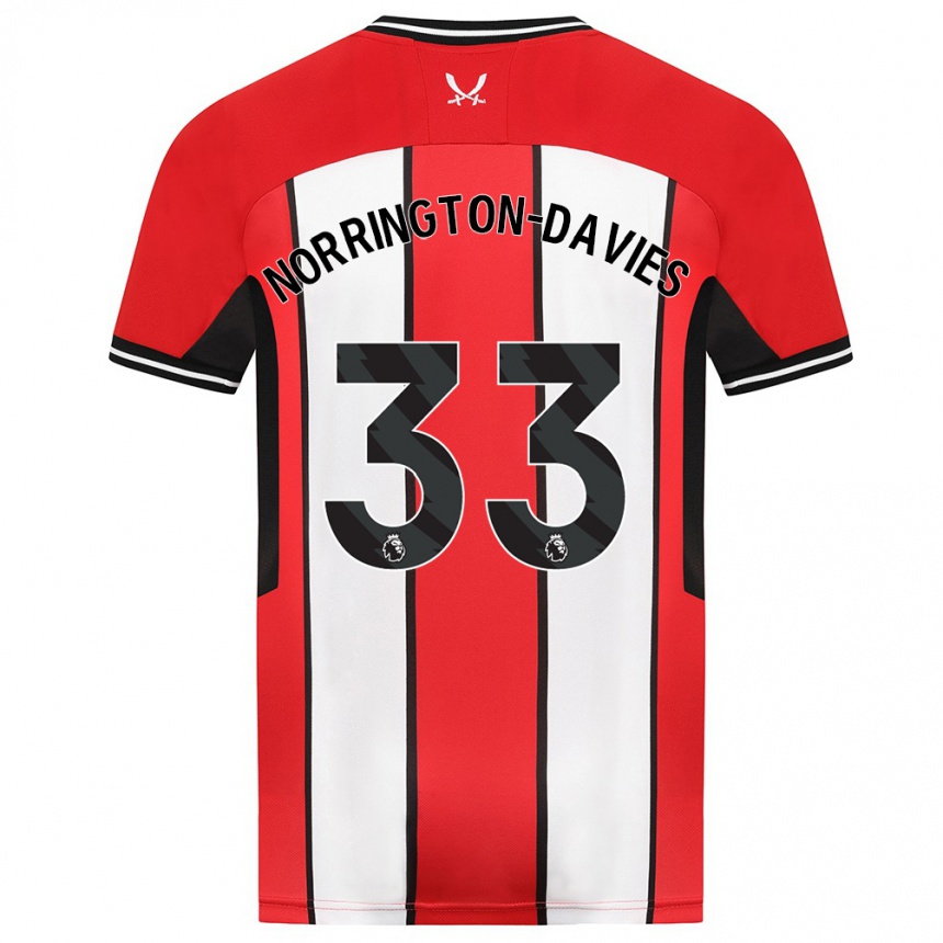 Enfant Football Maillot Rhys Norrington-Davies #33 Rouge Tenues Domicile 2023/24 Canada