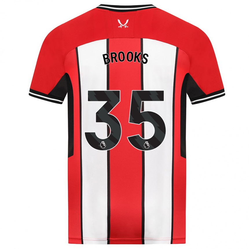 Kids Football Andre Brooks #35 Red Home Jersey 2023/24 T-Shirt Canada