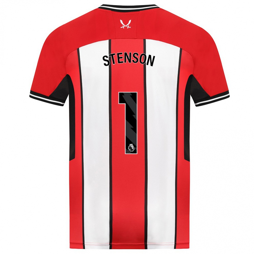 Kids Football Fran Stenson #1 Red Home Jersey 2023/24 T-Shirt Canada