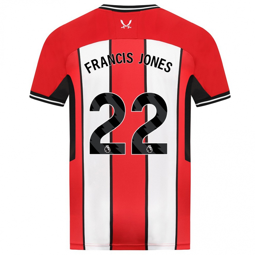 Kids Football Maria Francis-Jones #22 Red Home Jersey 2023/24 T-Shirt Canada