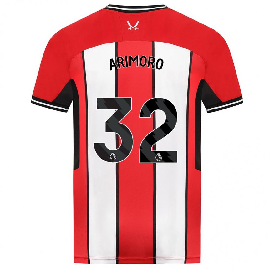 Kids Football Juliet Khinde Adebowale-Arimoro #32 Red Home Jersey 2023/24 T-Shirt Canada