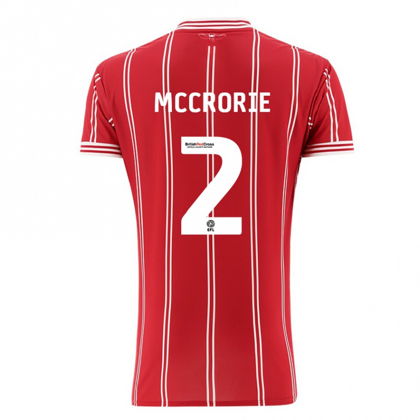 Enfant Football Maillot Ross Mccrorie #2 Rouge Tenues Domicile 2023/24 Canada