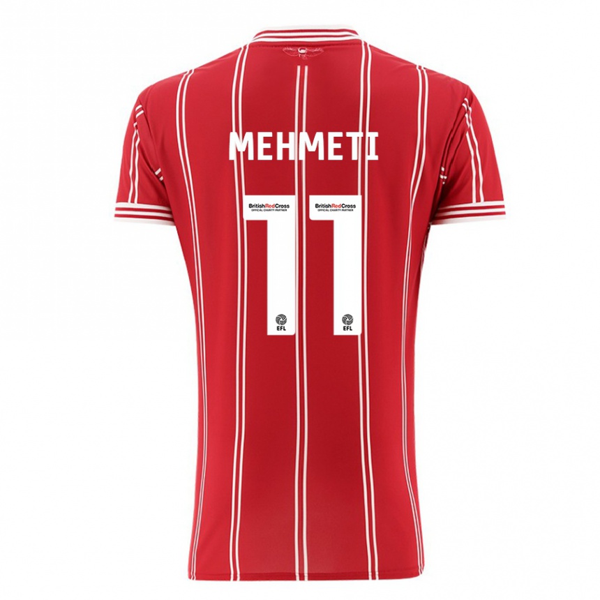 Enfant Football Maillot Anis Mehmeti #11 Rouge Tenues Domicile 2023/24 Canada