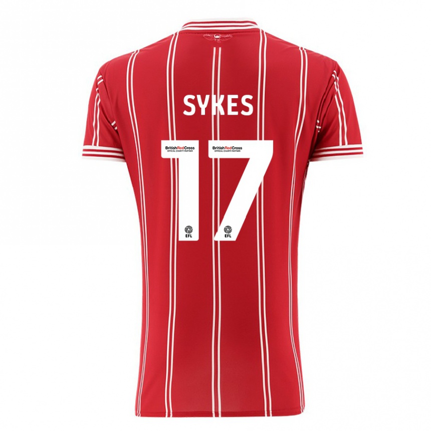 Kids Football Mark Sykes #17 Red Home Jersey 2023/24 T-Shirt Canada