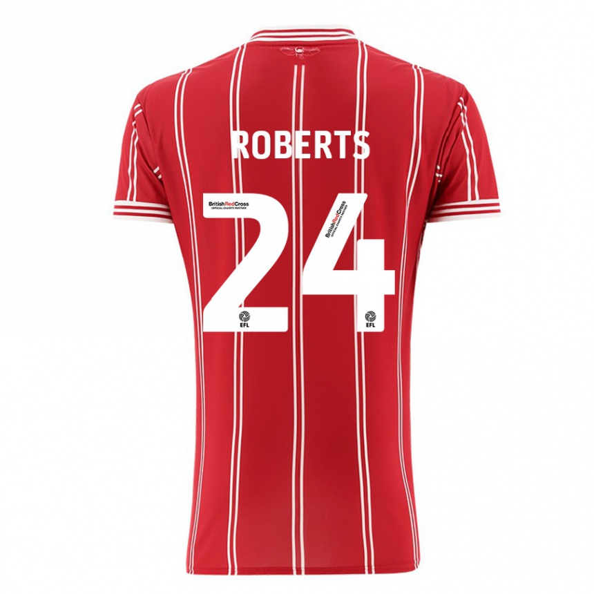 Enfant Football Maillot Haydon Roberts #24 Rouge Tenues Domicile 2023/24 Canada