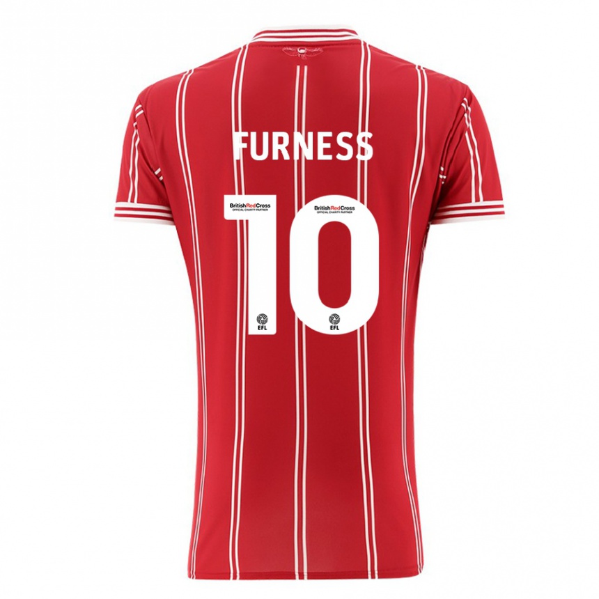 Kids Football Rachel Furness #10 Red Home Jersey 2023/24 T-Shirt Canada