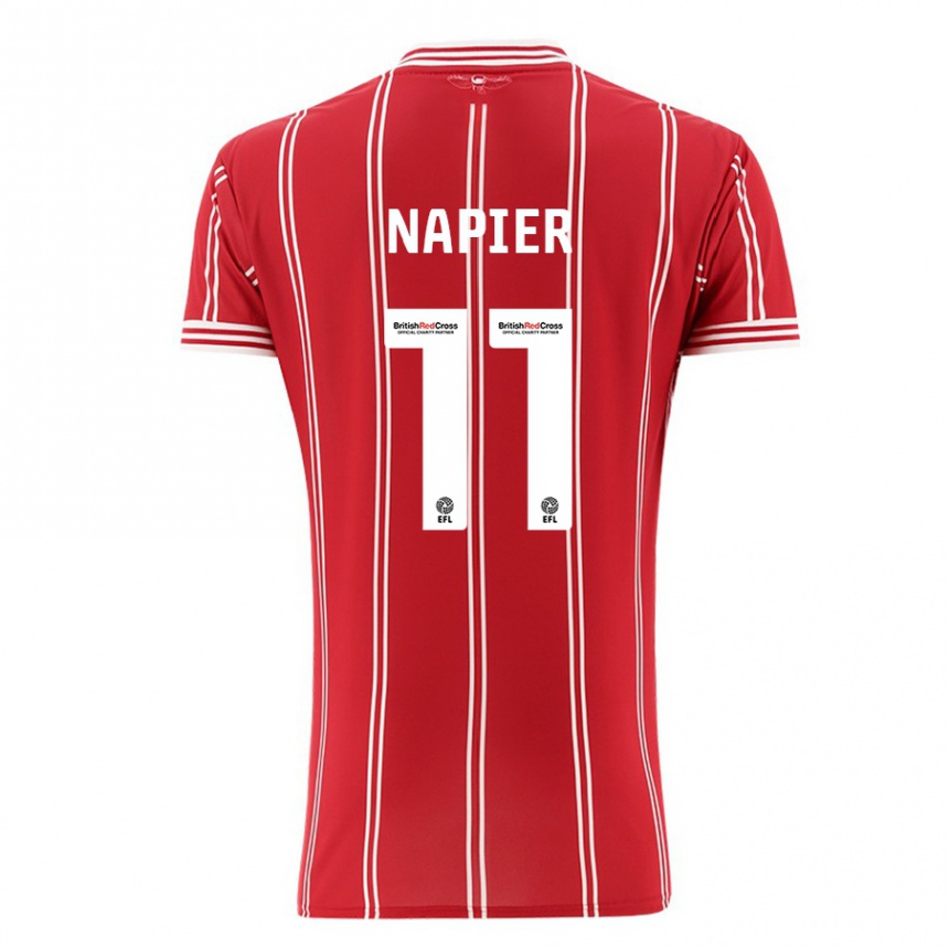 Kids Football Jamie-Lee Napier #11 Red Home Jersey 2023/24 T-Shirt Canada