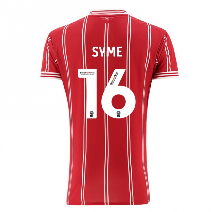 Enfant Football Maillot Emily Syme #16 Rouge Tenues Domicile 2023/24 Canada