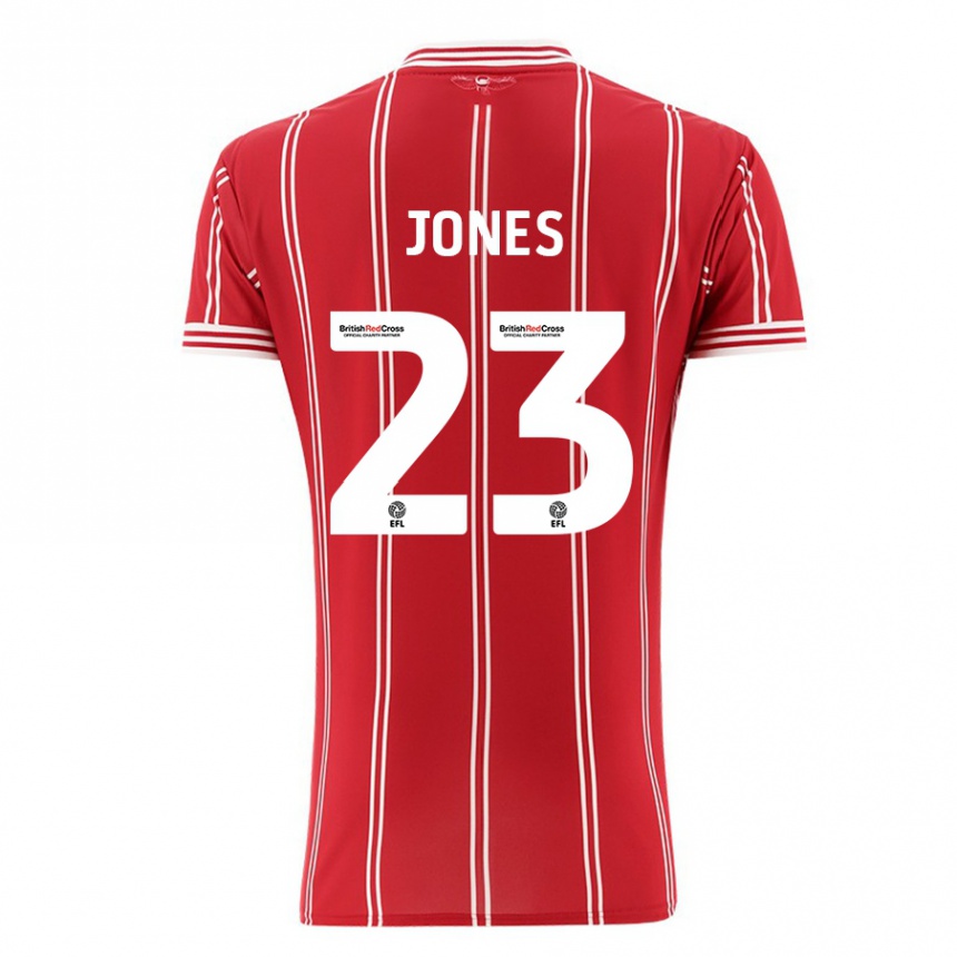 Kids Football Carrie Jones #23 Red Home Jersey 2023/24 T-Shirt Canada