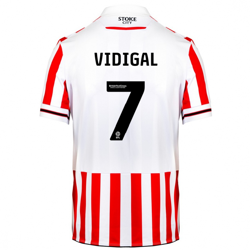 Enfant Football Maillot André Vidigal #7 Rouge Blanc Tenues Domicile 2023/24 Canada