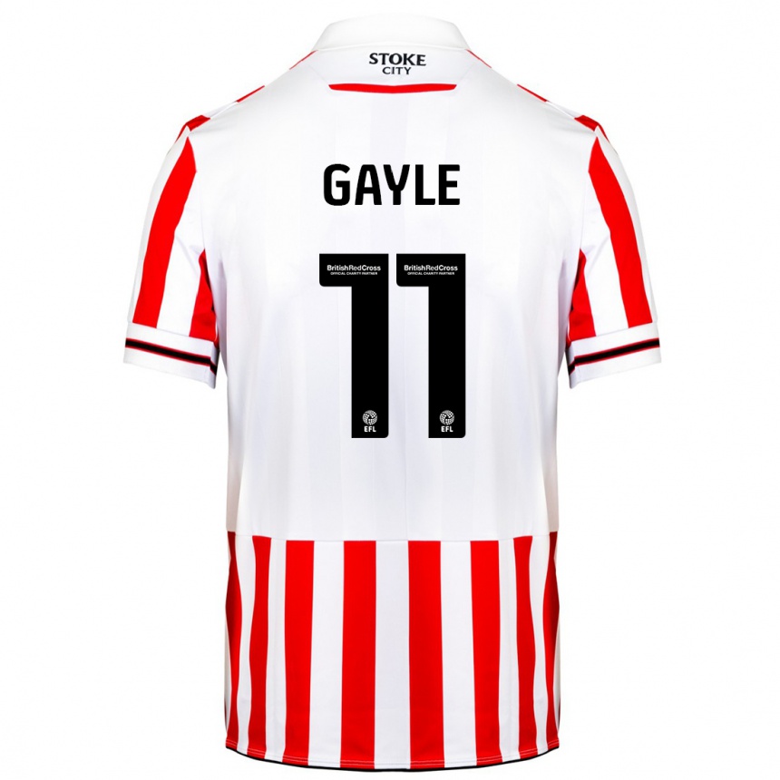 Kids Football Dwight Gayle #11 Red White Home Jersey 2023/24 T-Shirt Canada