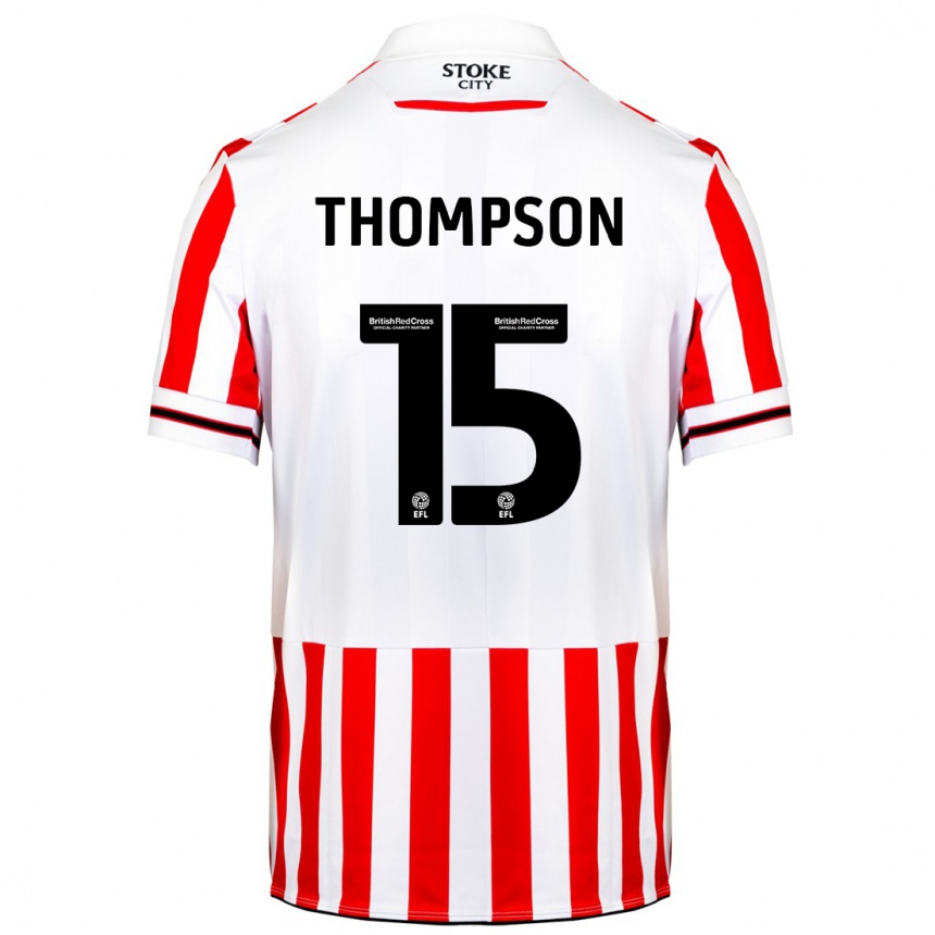 Enfant Football Maillot Jordan Thompson #15 Rouge Blanc Tenues Domicile 2023/24 Canada