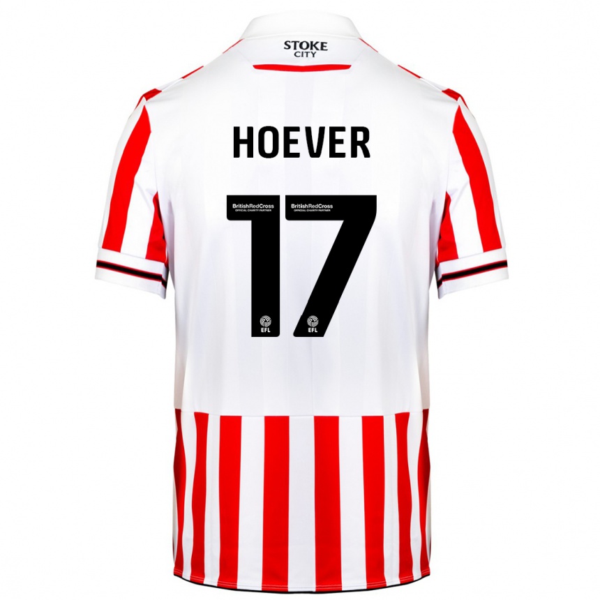 Kids Football Ki-Jana Hoever #17 Red White Home Jersey 2023/24 T-Shirt Canada