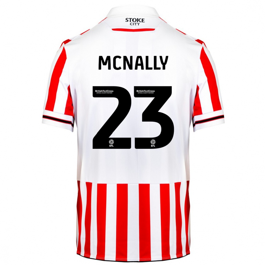 Kids Football Luke Mcnally #23 Red White Home Jersey 2023/24 T-Shirt Canada