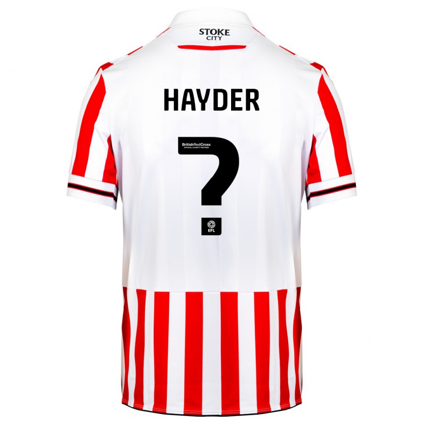 Kids Football Ali Hayder #0 Red White Home Jersey 2023/24 T-Shirt Canada