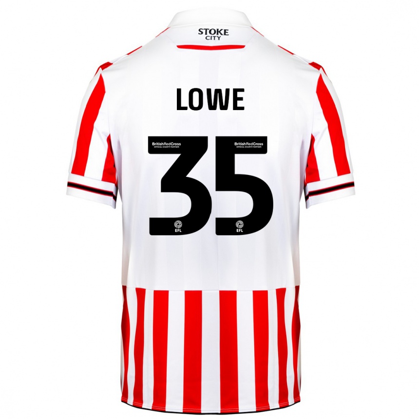 Kids Football Nathan Lowe #35 Red White Home Jersey 2023/24 T-Shirt Canada