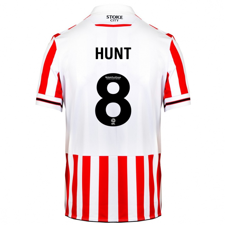 Kids Football Abby Hunt #8 Red White Home Jersey 2023/24 T-Shirt Canada