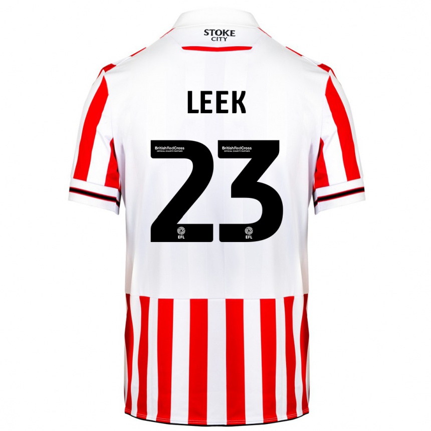 Kids Football Ellie Leek #23 Red White Home Jersey 2023/24 T-Shirt Canada