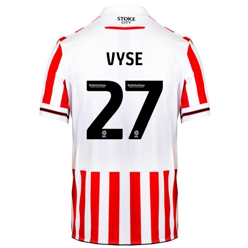 Kids Football Ryah Vyse #27 Red White Home Jersey 2023/24 T-Shirt Canada