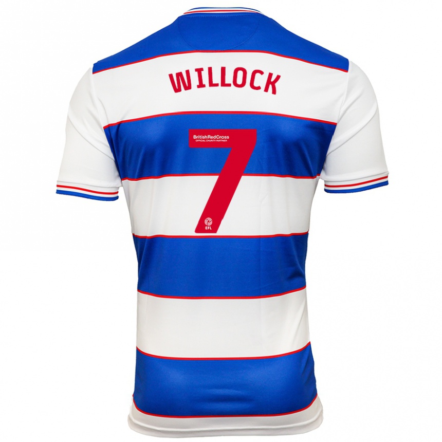 Kids Football Chris Willock #7 White Blue Home Jersey 2023/24 T-Shirt Canada