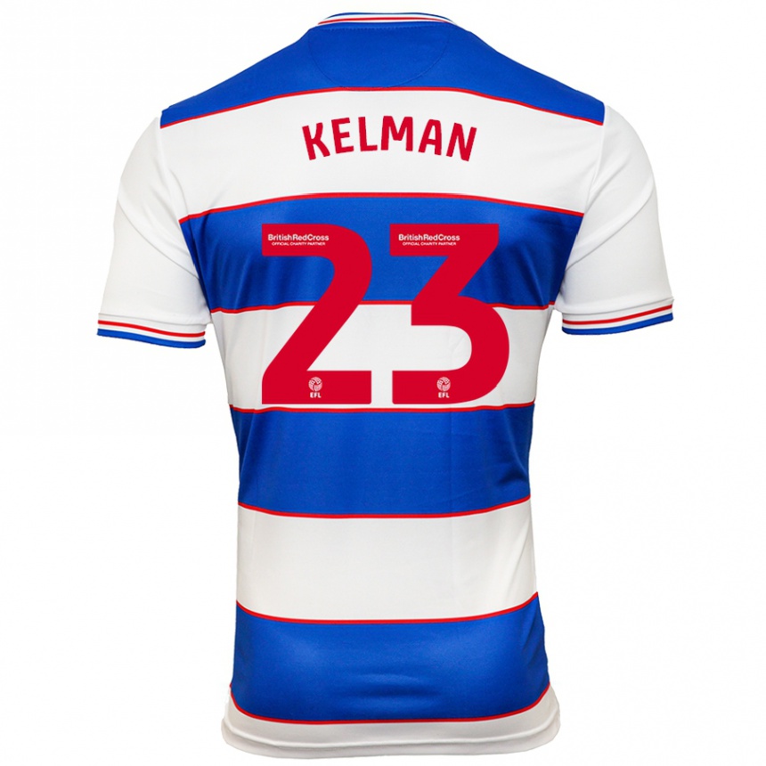 Kids Football Charlie Kelman #23 White Blue Home Jersey 2023/24 T-Shirt Canada