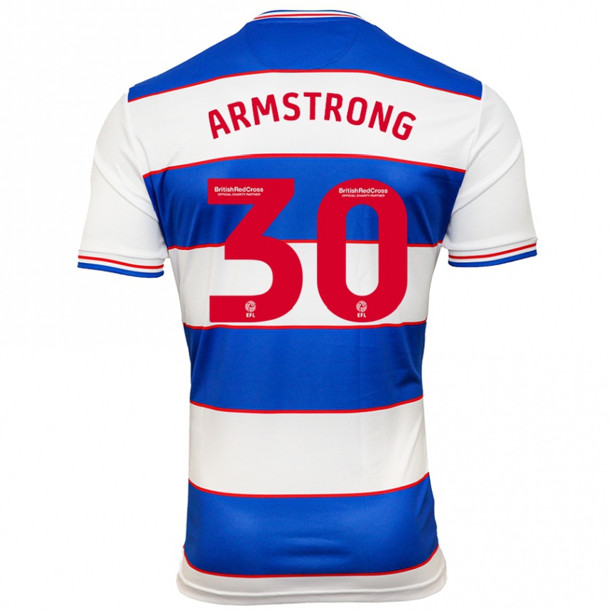 Enfant Football Maillot Sinclair Armstrong #30 Blanc Bleu Tenues Domicile 2023/24 Canada