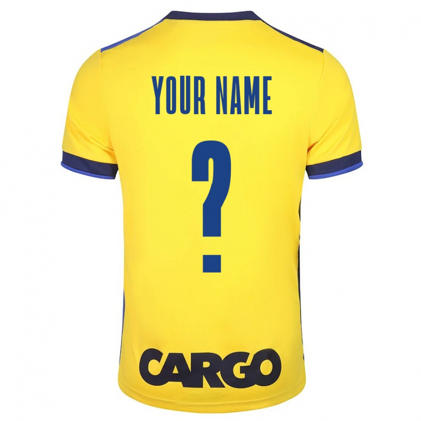 Enfant Football Maillot Votre Nom #0 Jaune Tenues Domicile 2023/24 Canada