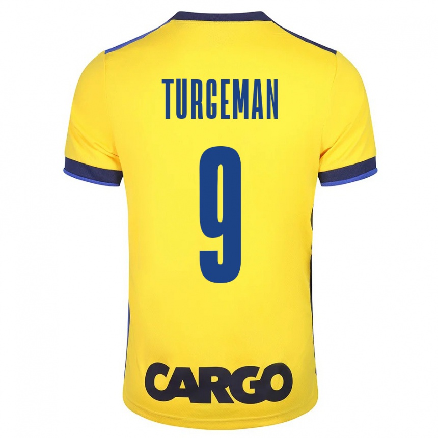 Kids Football Dor Turgeman #9 Yellow Home Jersey 2023/24 T-Shirt Canada