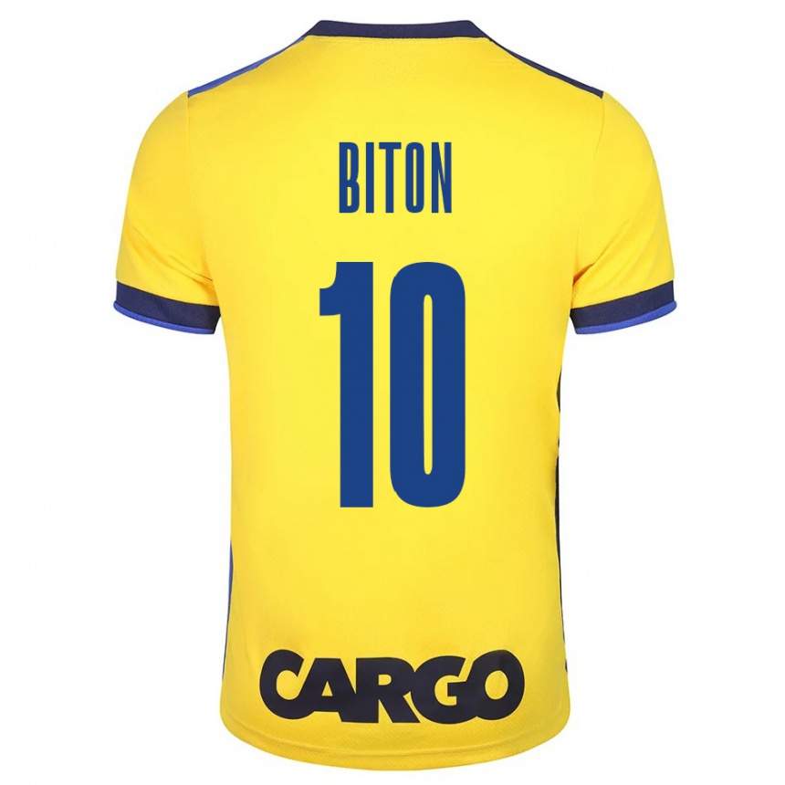 Enfant Football Maillot Dan Biton #10 Jaune Tenues Domicile 2023/24 Canada